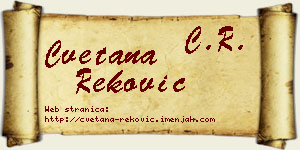 Cvetana Reković vizit kartica